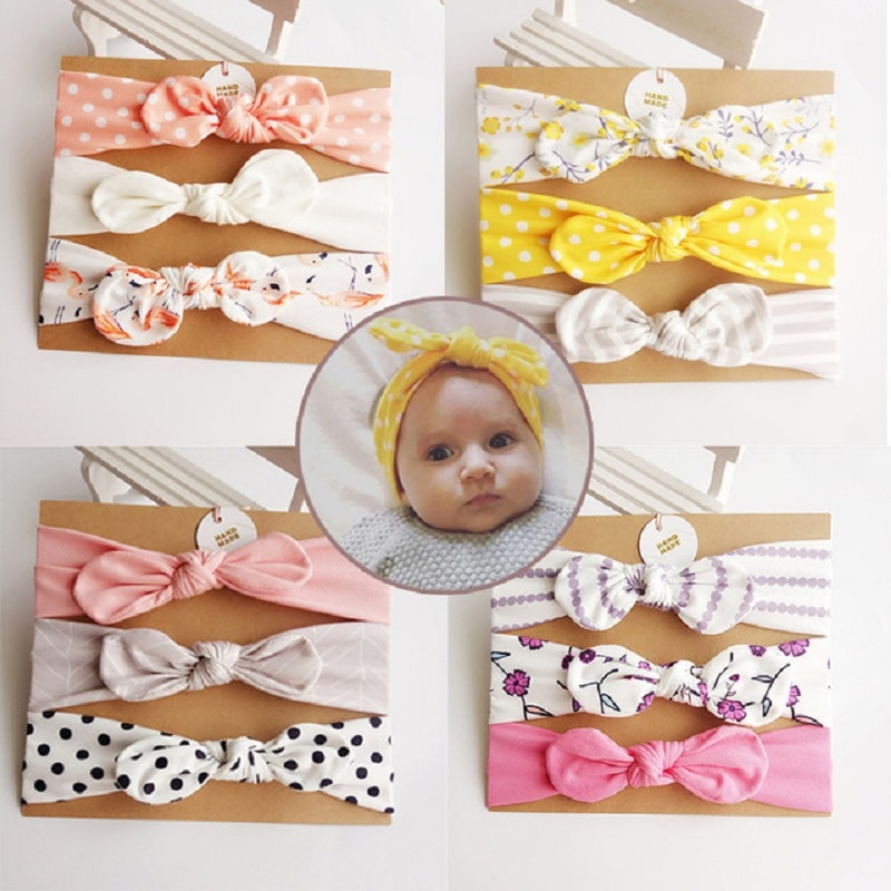 Baby Hair Bows Headband 3PC Set